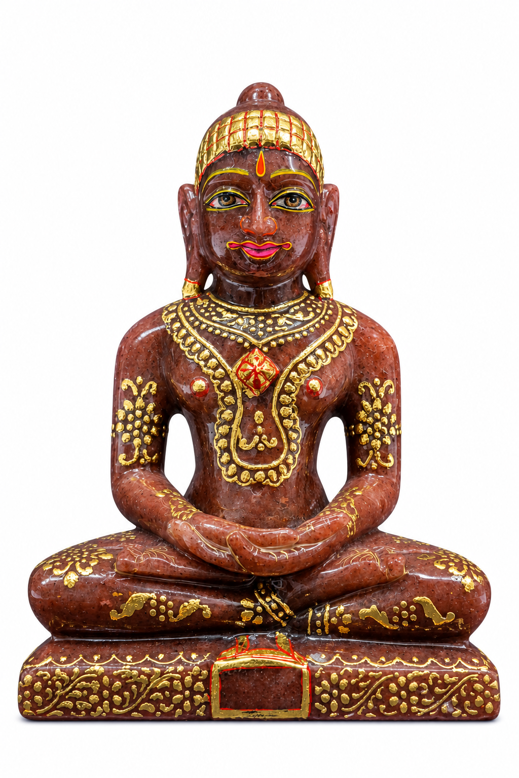 Brown Aventurine Tirthankar Mahavira Idol