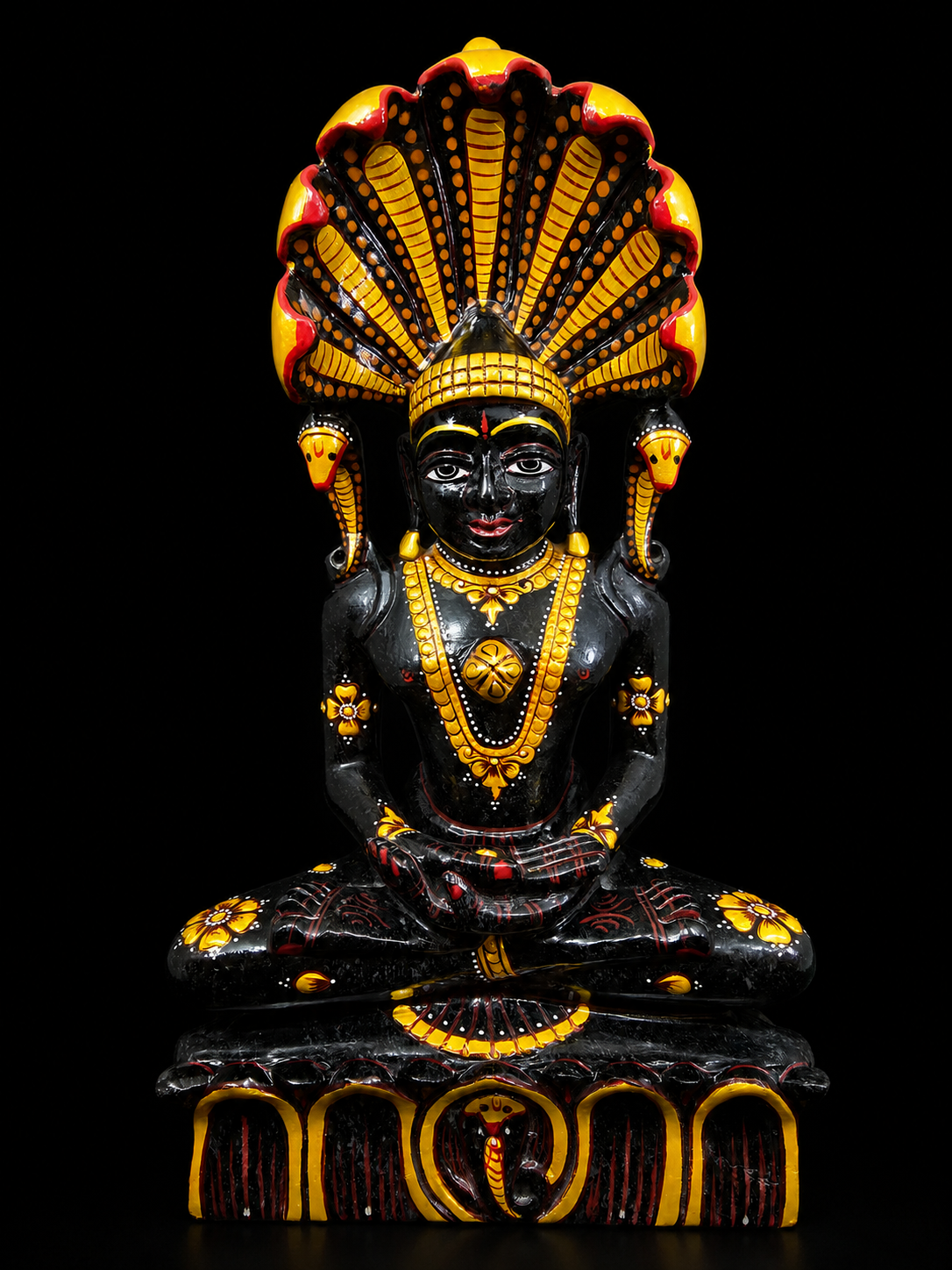 Tirthankar Shri Parshvanath Ji – Black Jade Idol