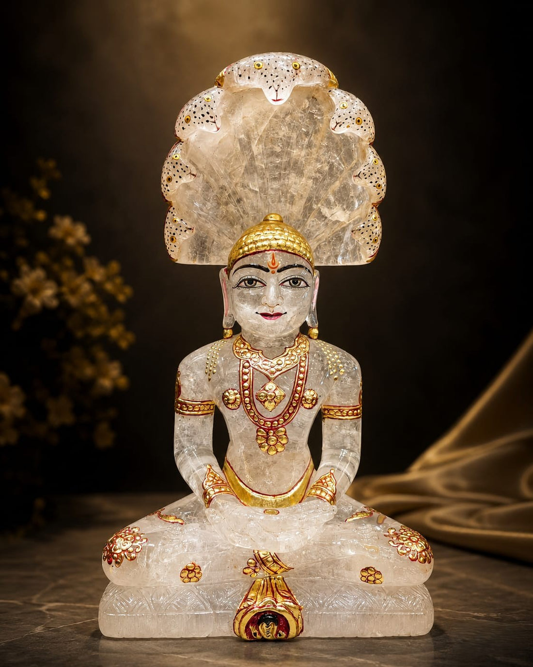 Crystal Quartz Tirthankar Parshvanath Ji