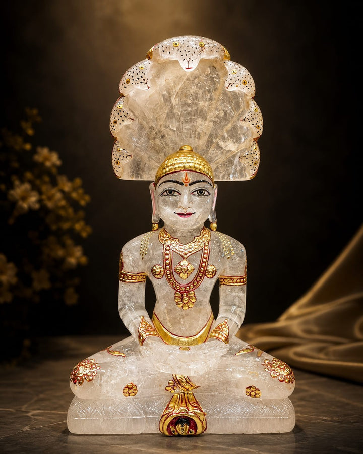 Crystal Quartz Tirthankar Parshvanath Ji