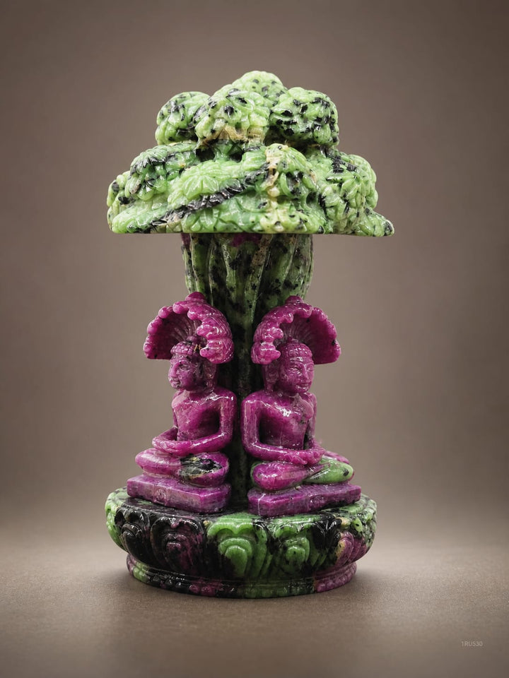 Ruby Zoisite Tirthankar Chaumukhi Parshvanath Ji