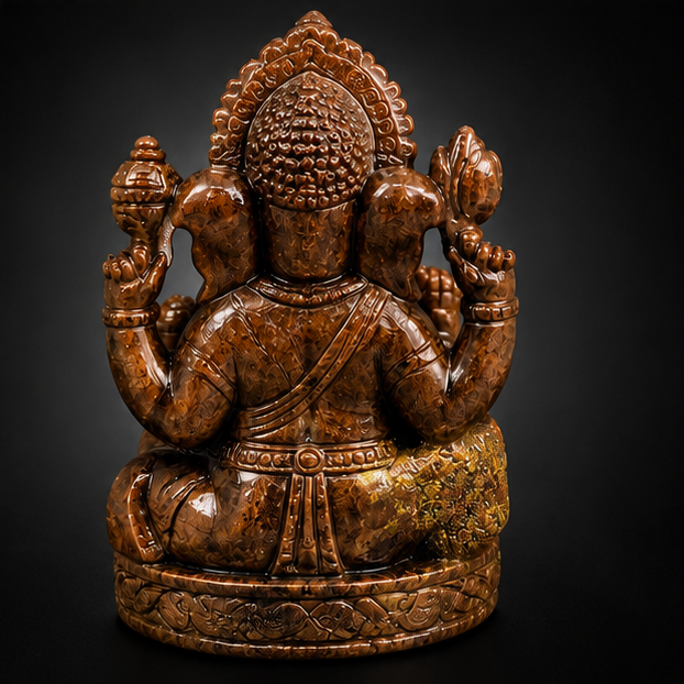Aragonite Lord Ganesha Idol