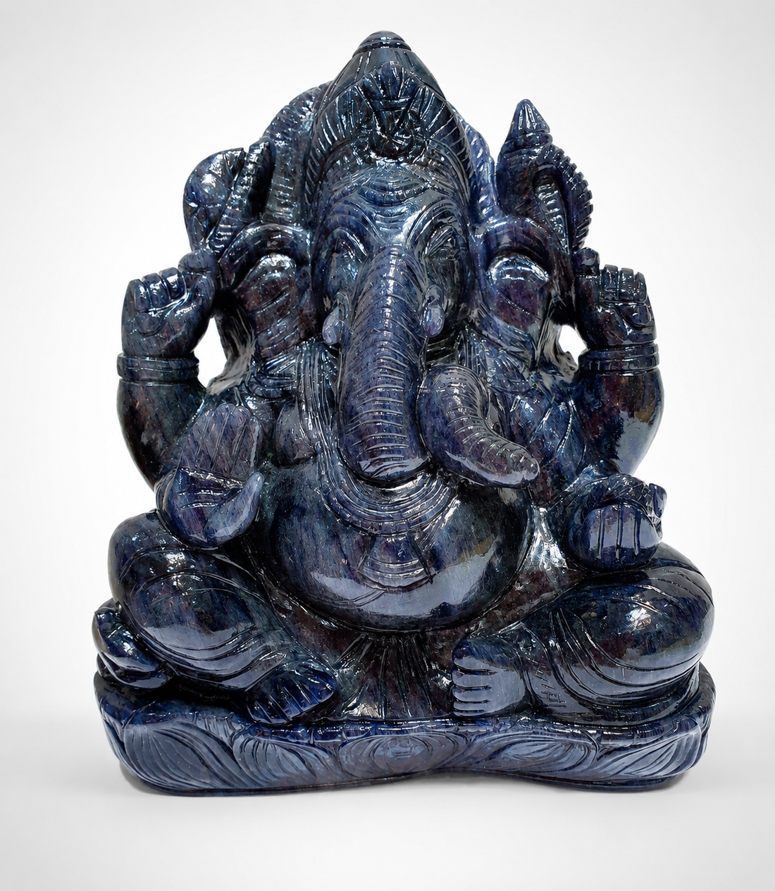 Lord Ganesha Idol In Blue Aventurine
