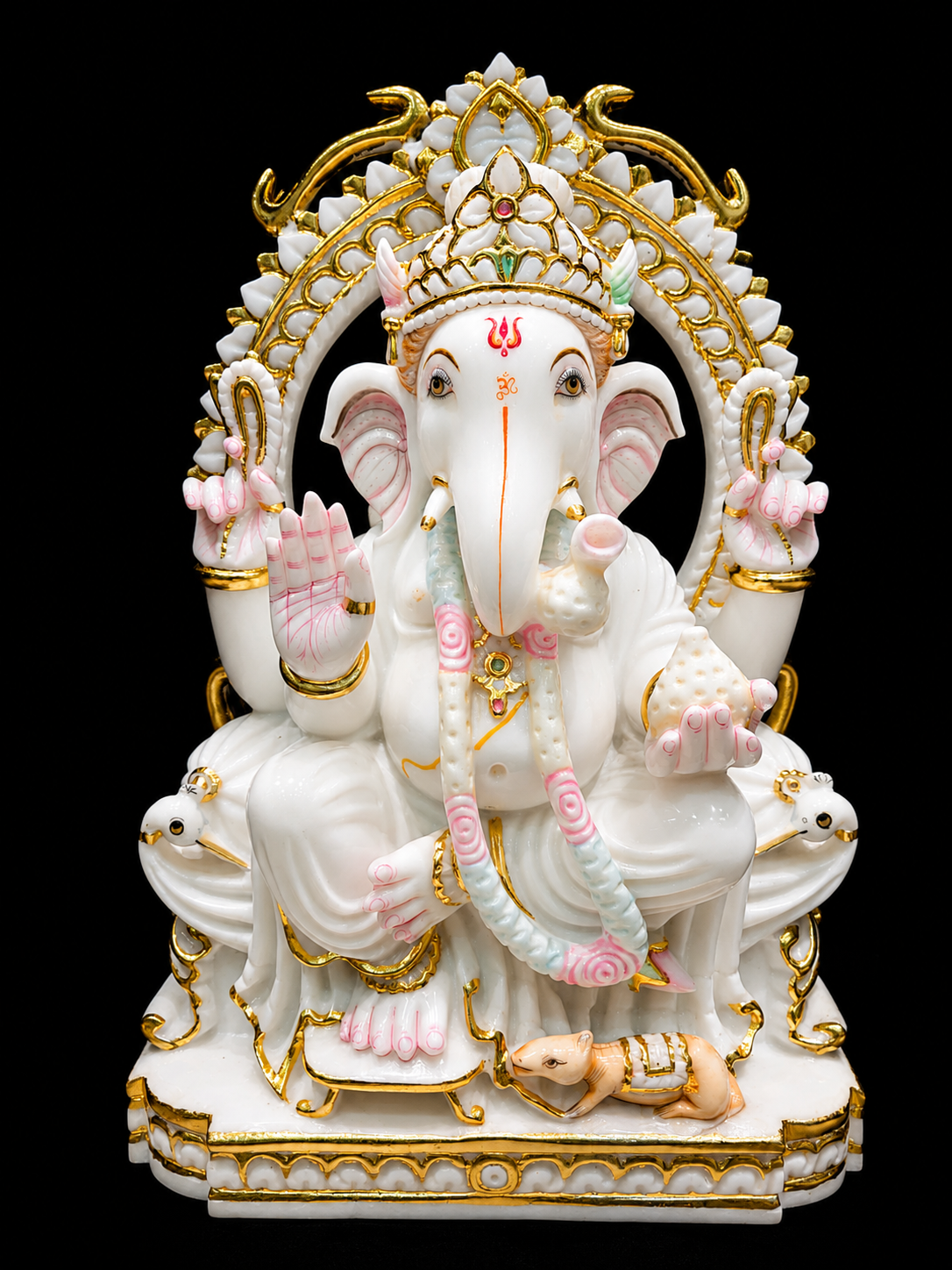 Lord Ganesha Idol - White Marble