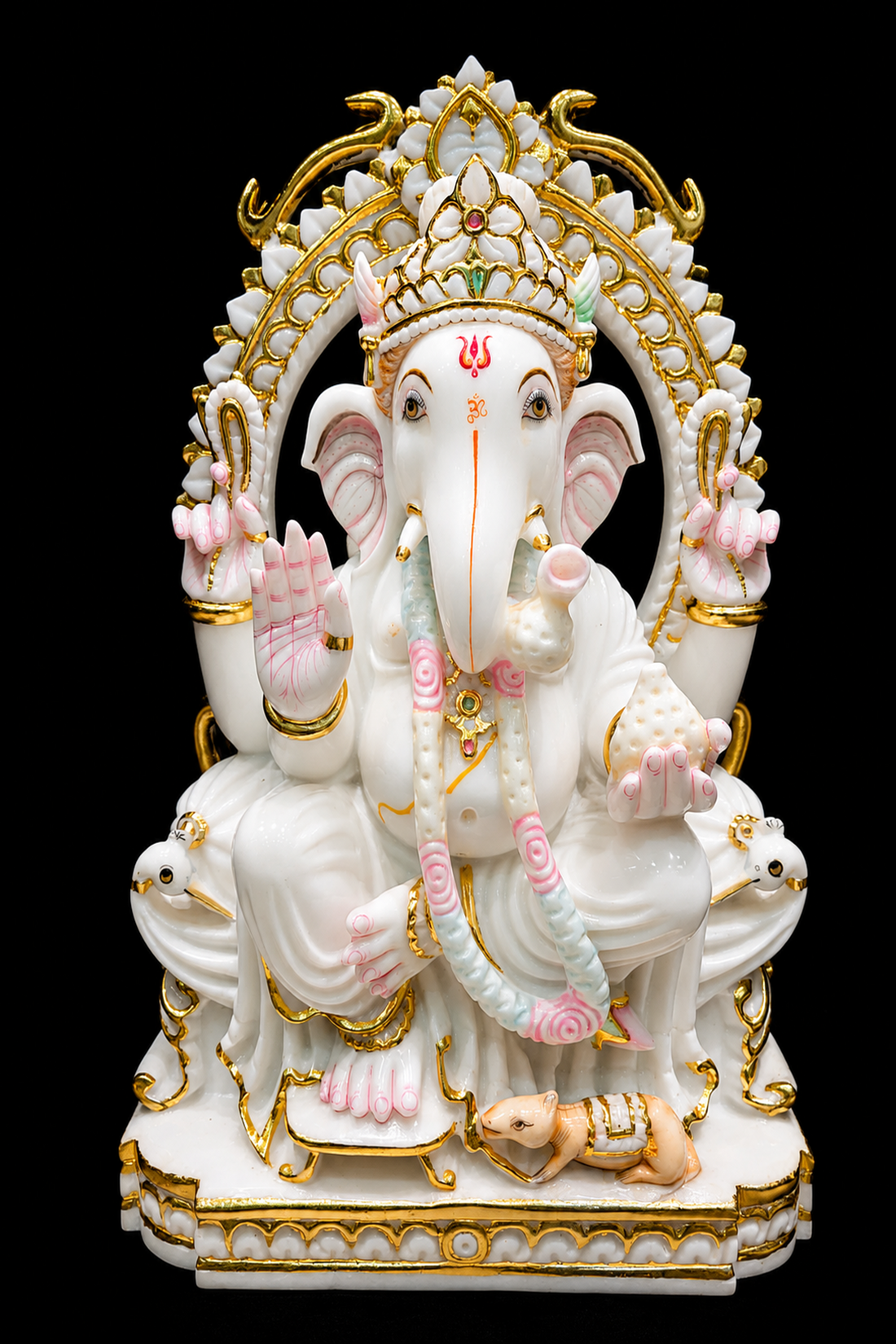 Lord Ganesha Idol - White Marble