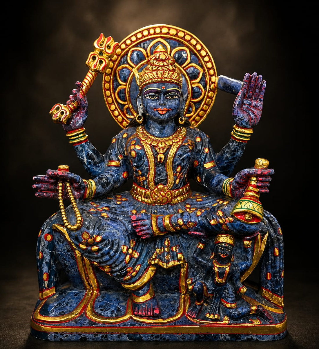 Sodalite Devi Mahakali Idol