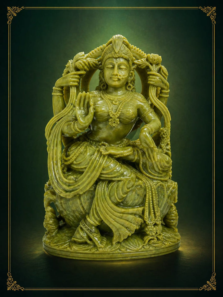 GajLakshmi Serpentine Sculpture — Lakshmi ji Idol