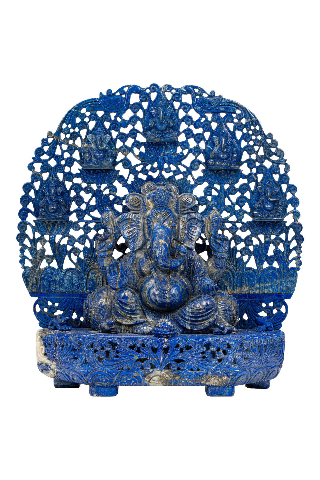 Lord Ganesha in Ornate Arch Form – Lapis Lazuli