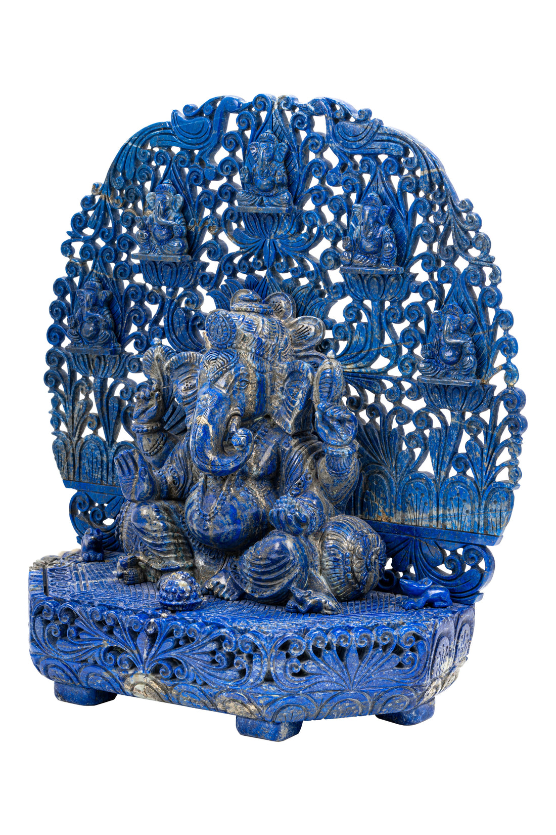 Lord Ganesha in Ornate Arch Form – Lapis Lazuli