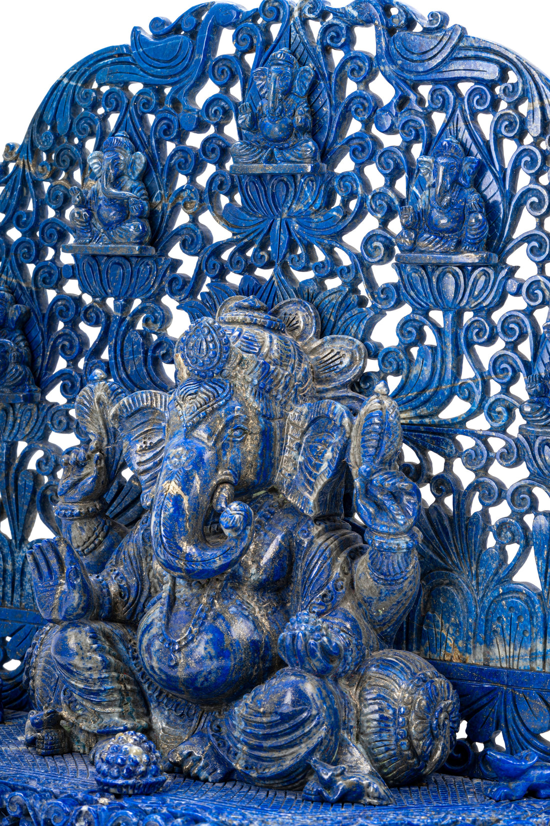 Lord Ganesha in Ornate Arch Form – Lapis Lazuli