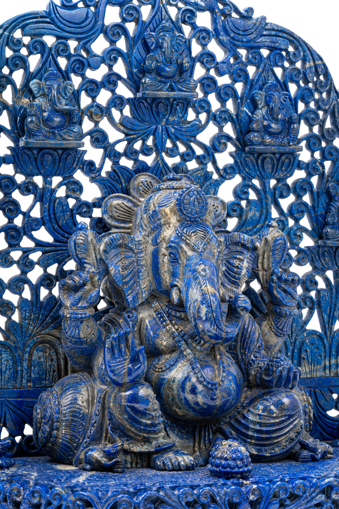 Lord Ganesha in Ornate Arch Form – Lapis Lazuli