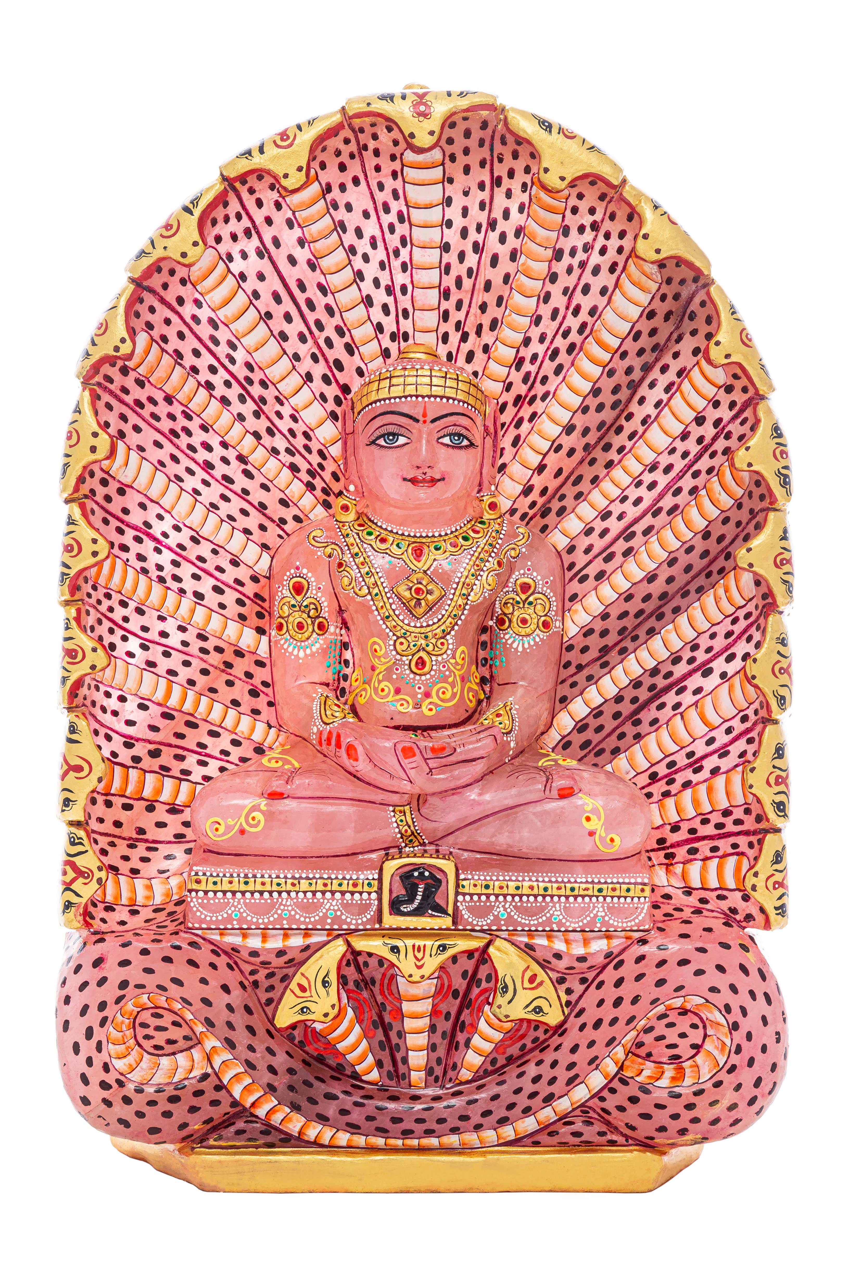 Shri Parshvanath Ji Idol – Rose Quartz