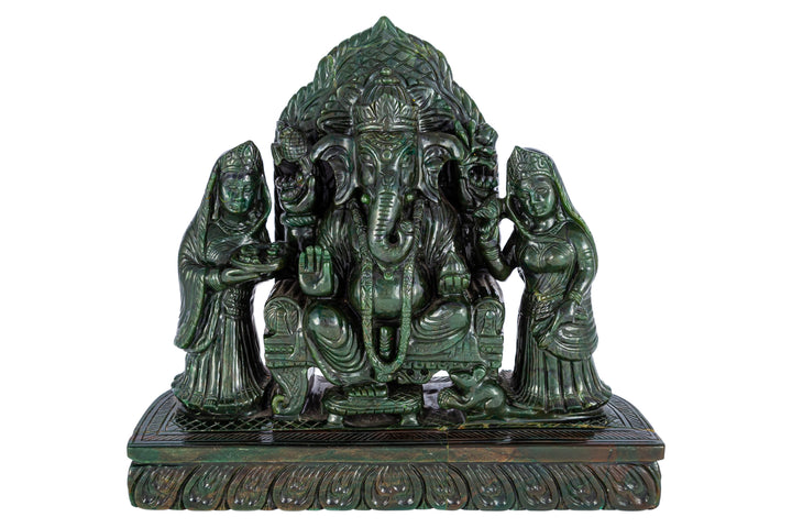Riddhi Siddhi Ganesha – Green Aventurine