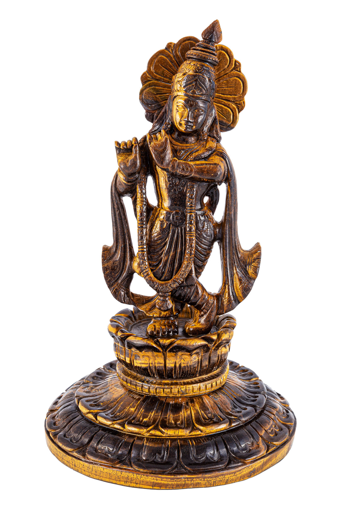 Lord Krishna in Tribhangi Posture – Tiger Eye