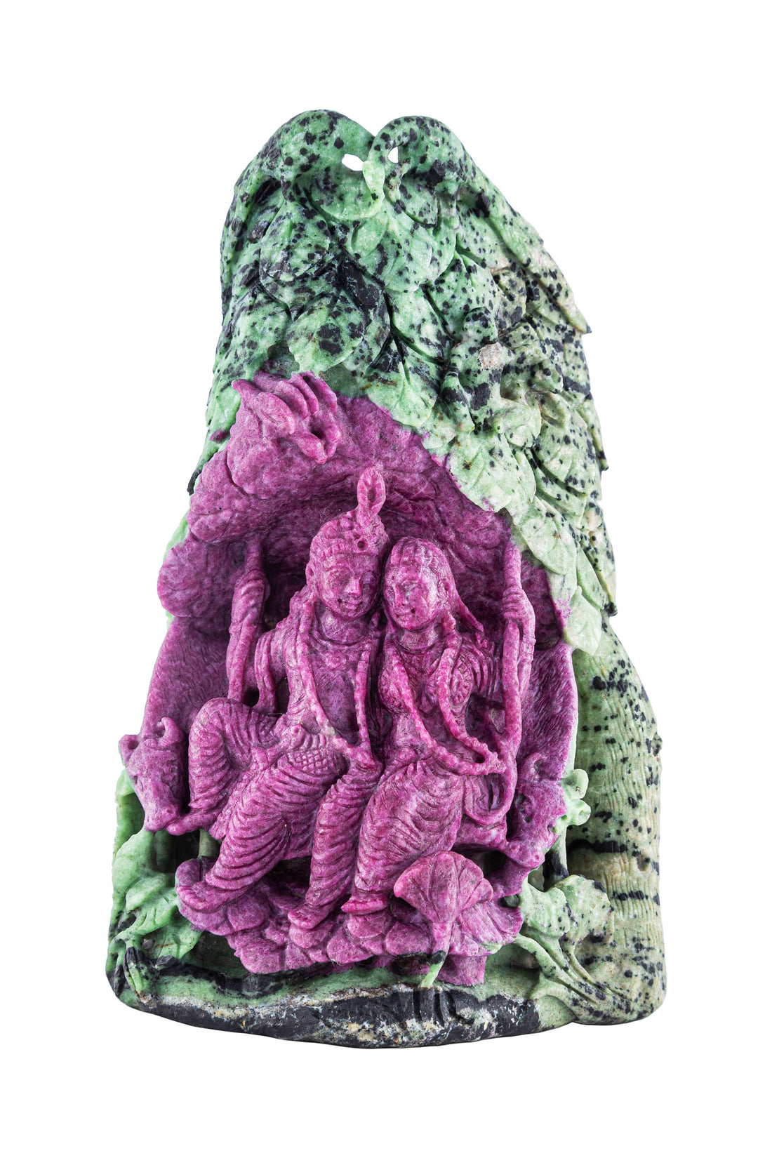 Shri Radha–Krishna Ji – Natural Ruby Zoisite
