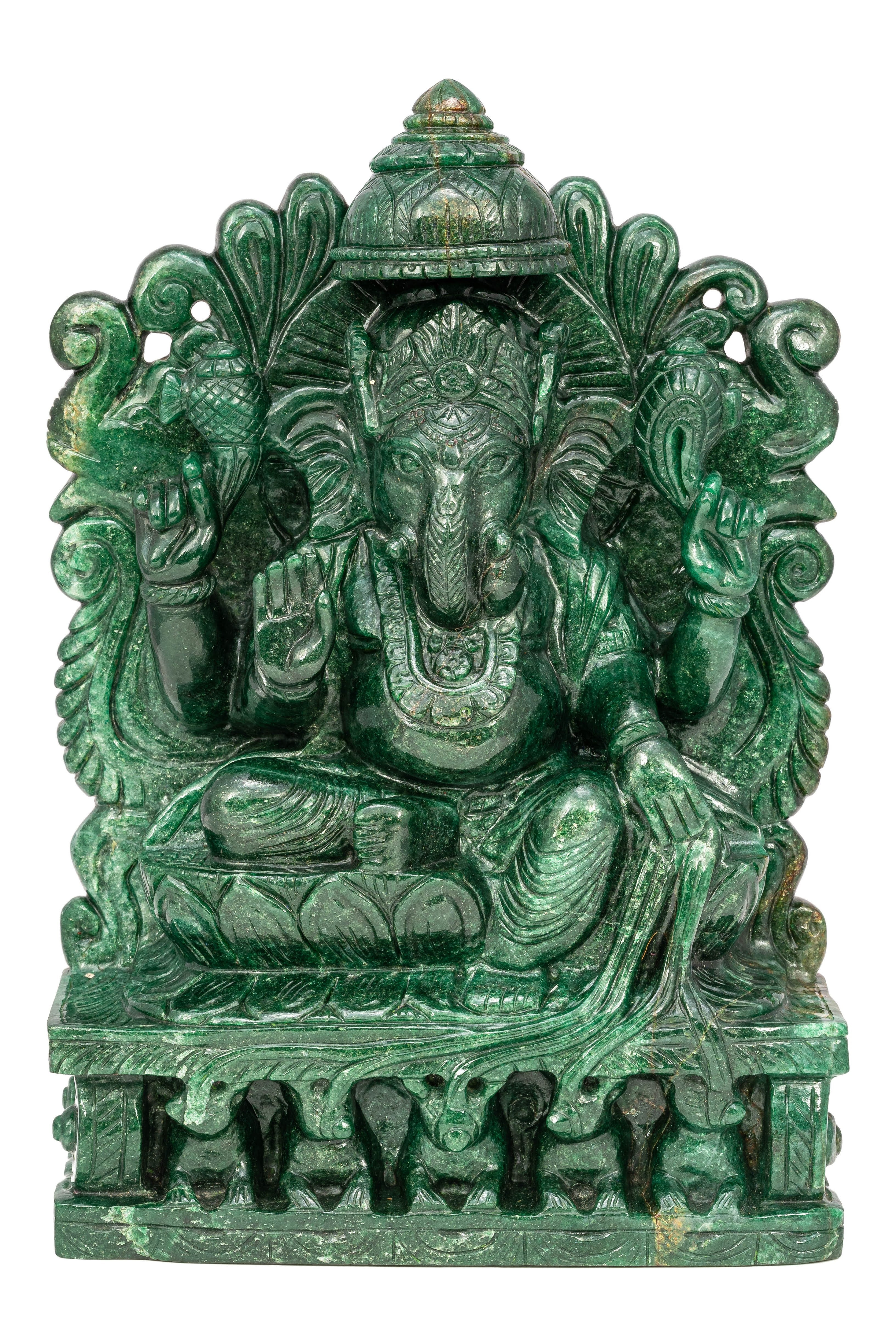 Lord Ganesha – Green Aventurine