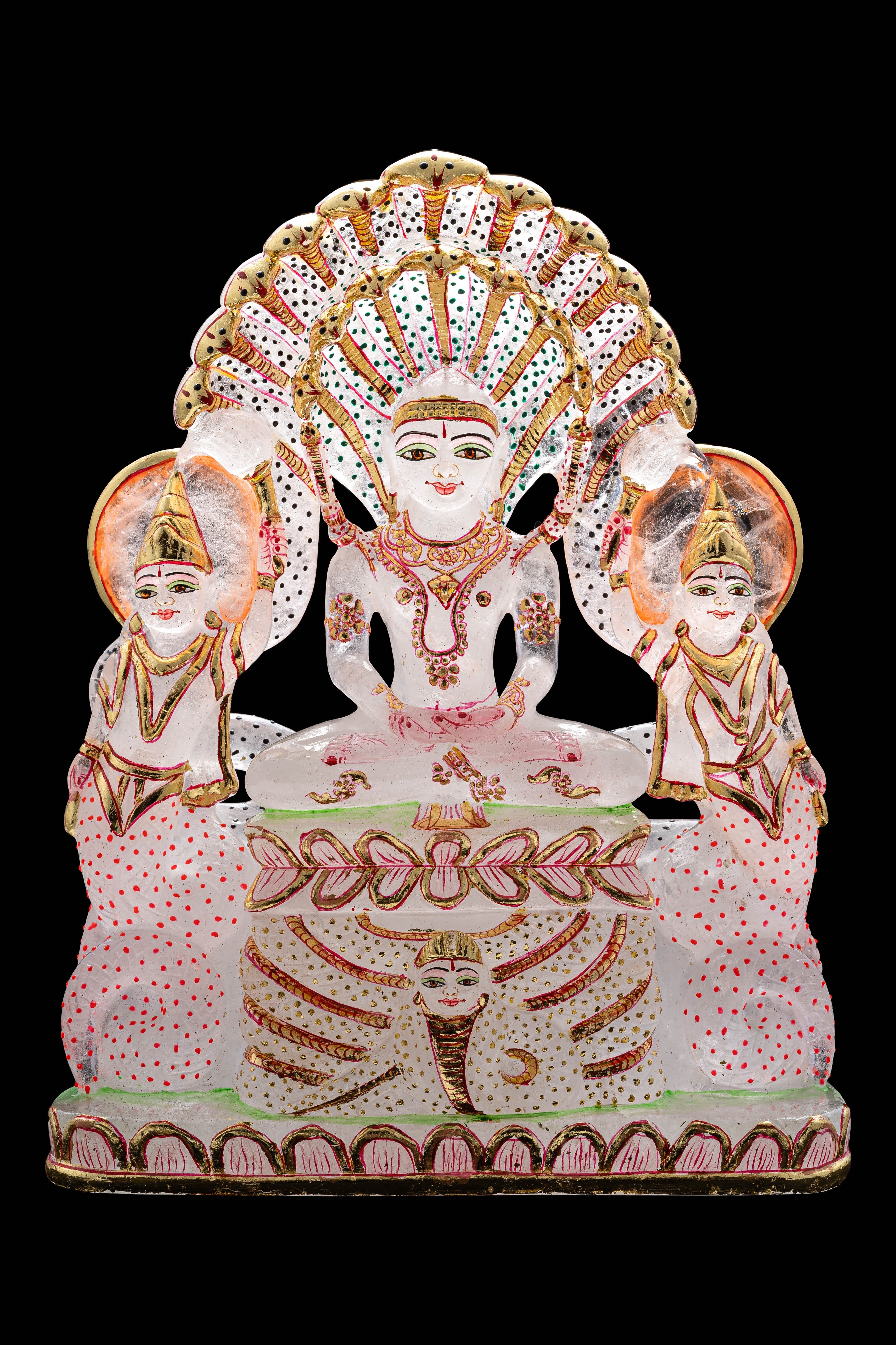 Shri Parshvanath Ji Idol – Rose Quartz