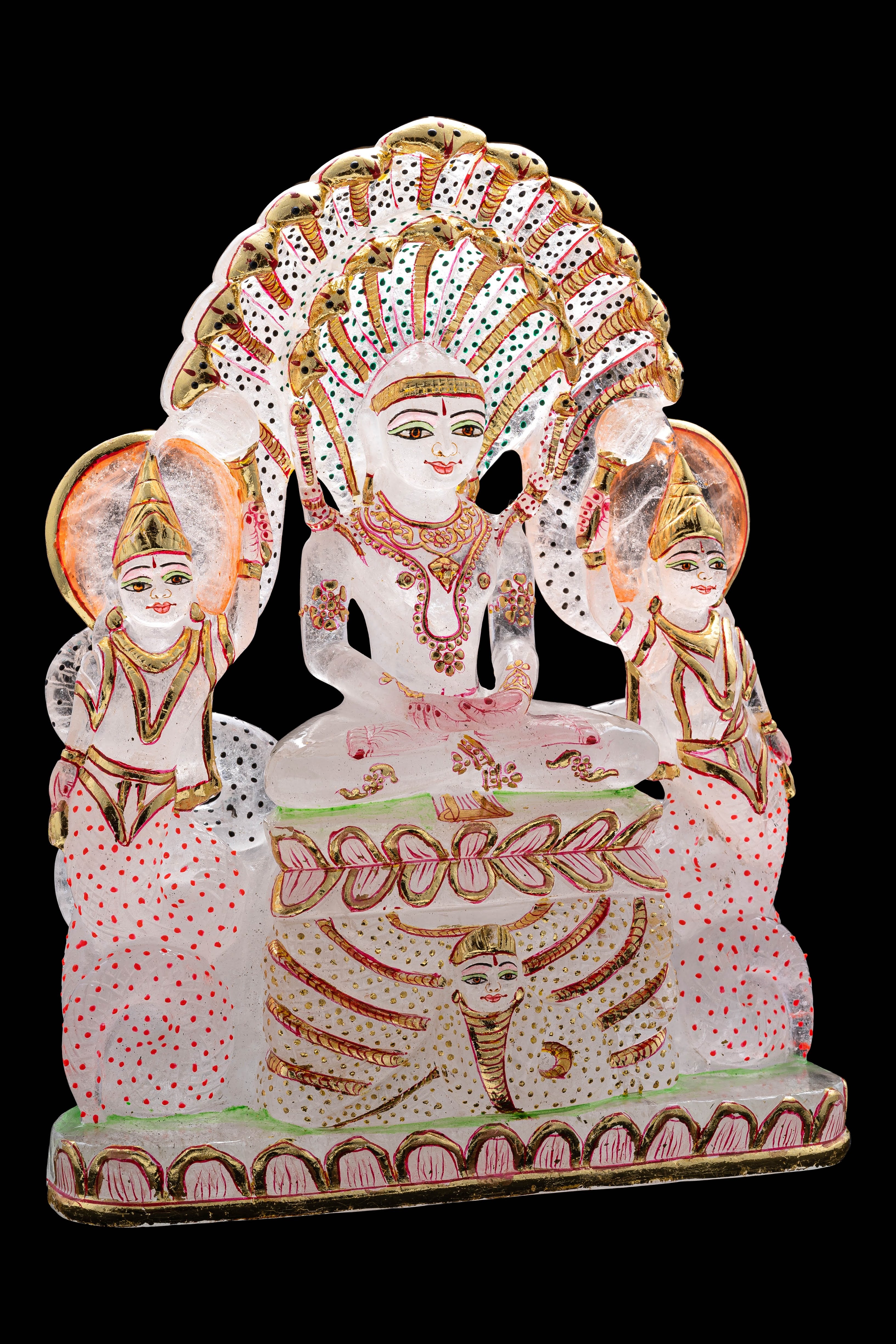 Shri Parshvanath Ji Idol – Rose Quartz