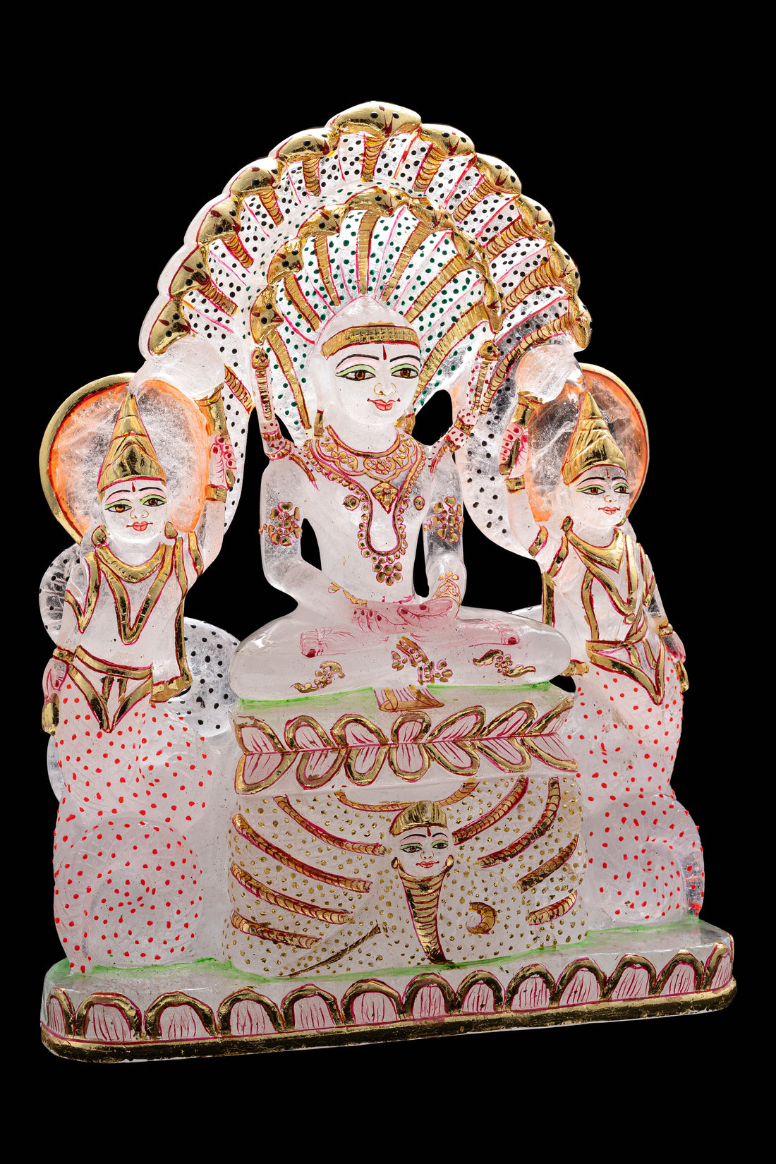 Shri Parshvanath Ji Idol – Rose Quartz