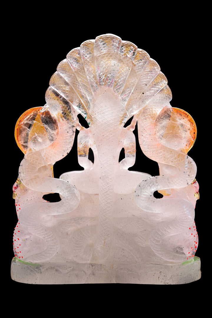 Shri Parshvanath Ji Idol – Rose Quartz