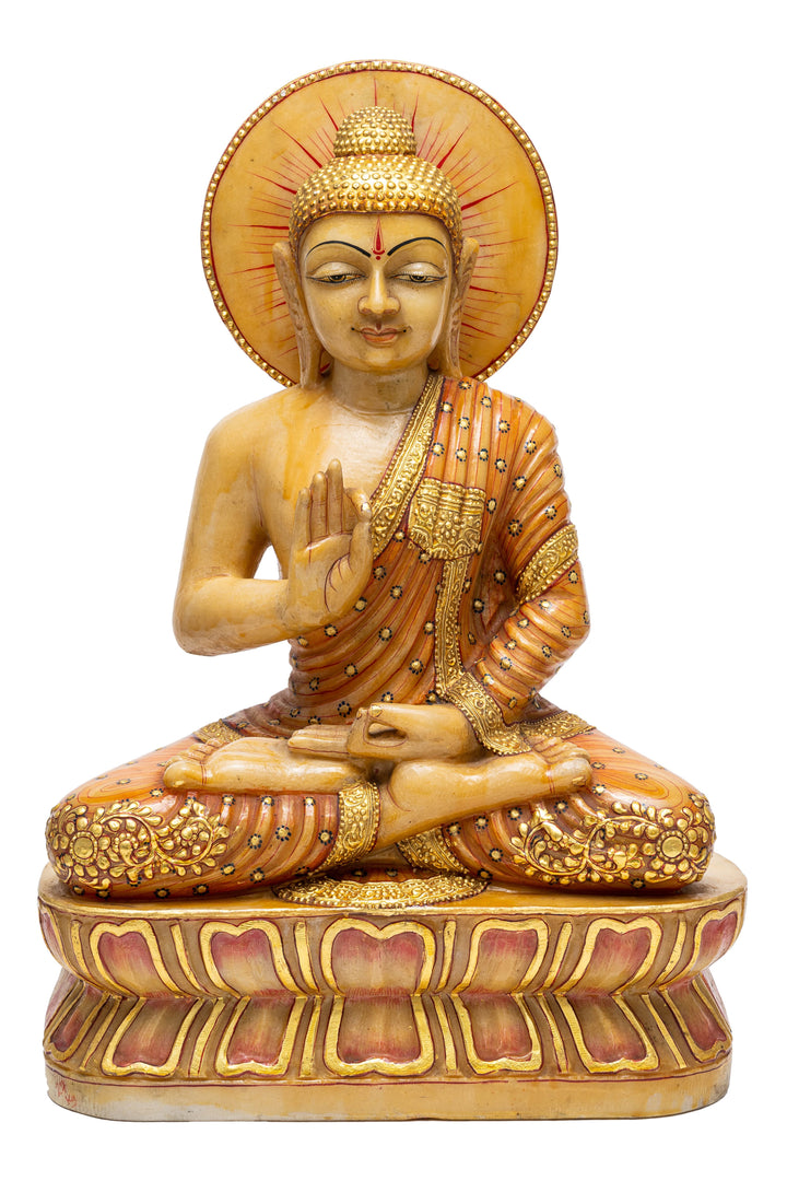 Ivory Jade Buddha Ji Idol