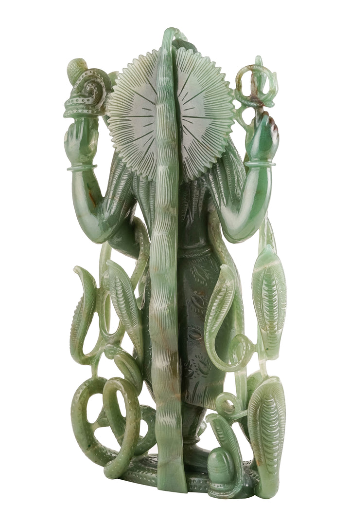 Lord Shiva – Jade with Serpent Motif (Mahadev in Living Stillness)